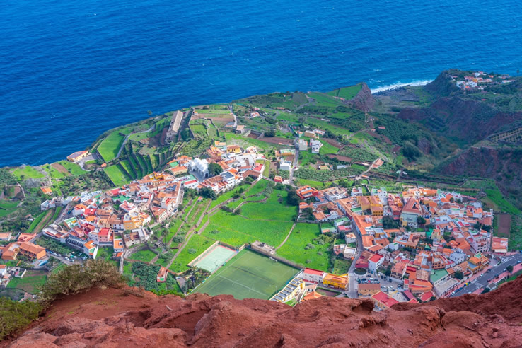 Aerial view of Agulo La Gomera Aerial view of Agulo La Gomera