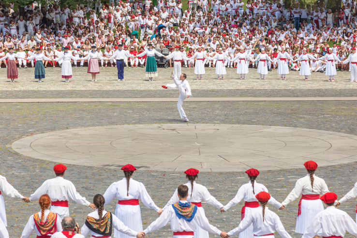 Traditional dances in the fiestas of San Fermín in Pamplona (Navarre)