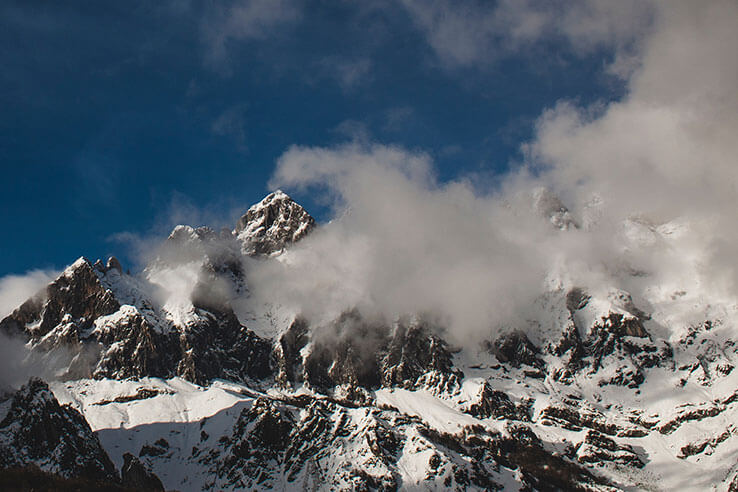 Snowtopped mountains in the Picos de Europa Snowtopped mountains in the Picos de Europa
