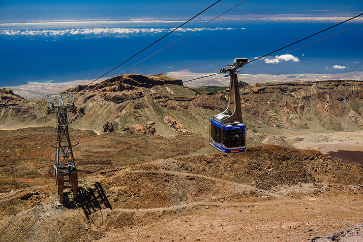 Teleferica che sale fino alla cima del Teide Teleferica che sale fino alla cima del Teide