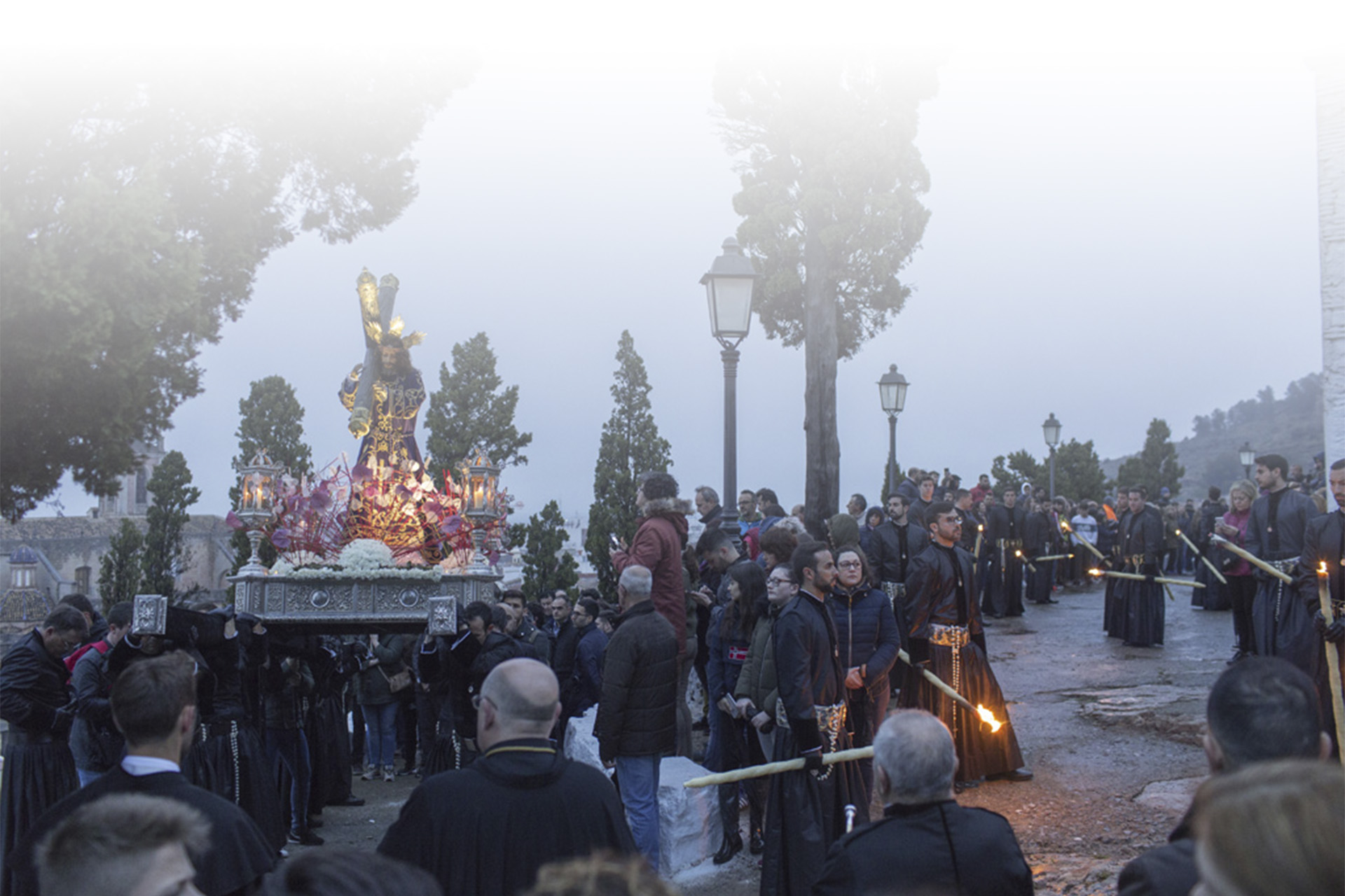 The procession of the Subida al Calvario (Climb to Calvary) of the image of Jesús Nazareno during Easter in Sagunto (Valencia) The procession of the Subida al Calvario (Climb to Calvary) of the image of Jesús Nazareno during Easter in Sagunto (Valencia)