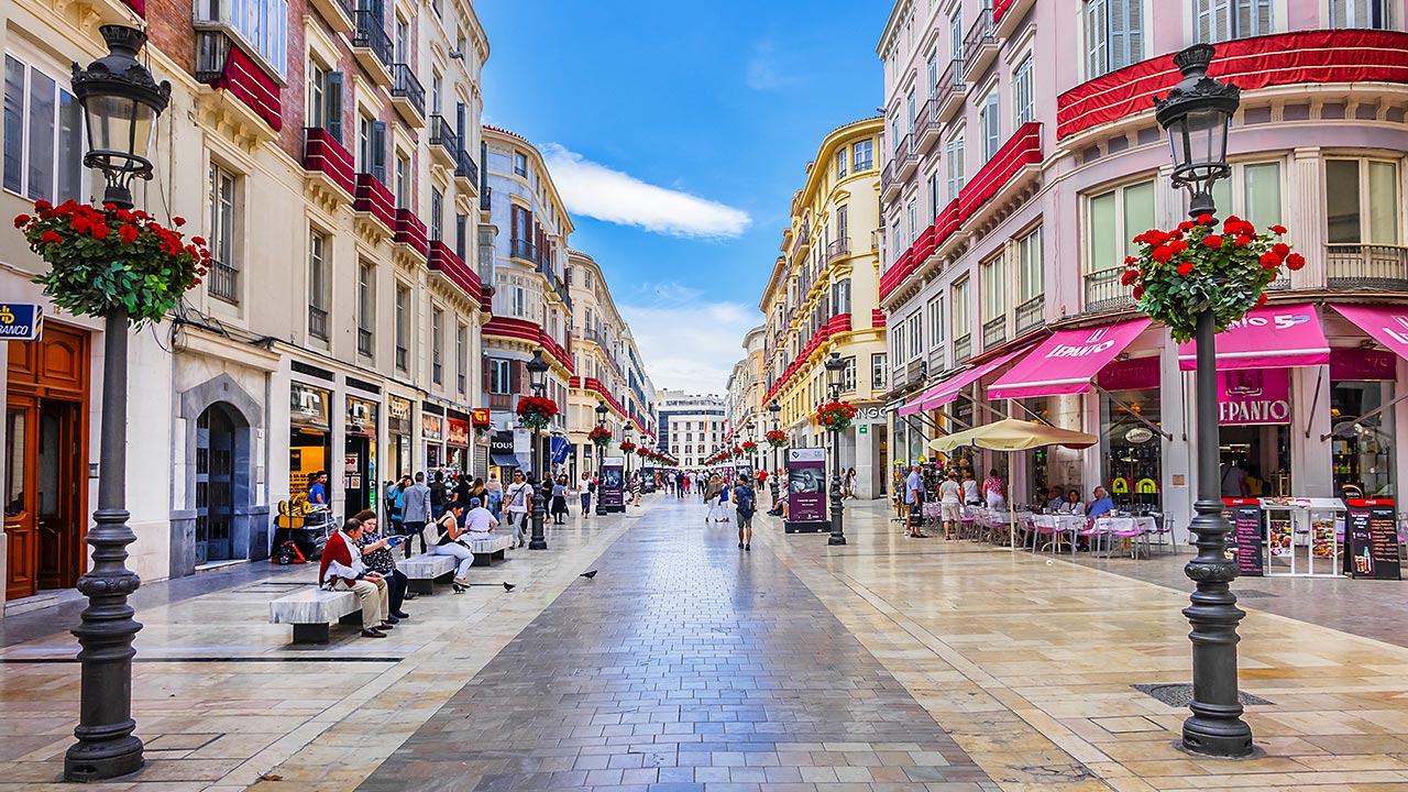Calle del Marqués de Larios in Malaga Calle del Marqués de Larios in Malaga