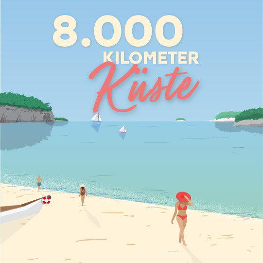 8.000 km Küstenline 8.000 km Küstenline