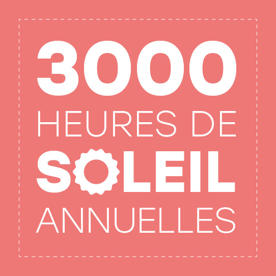 3 000 heures de soleil annuelles 3 000 heures de soleil annuelles