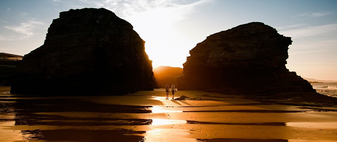 Plage des Cathédrales à Ribadeo, Galice