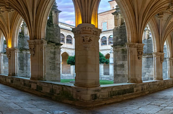 Cloître du monastère de San Zoilo, Carrión de los Condes, Palencia, Castille-et-Léon