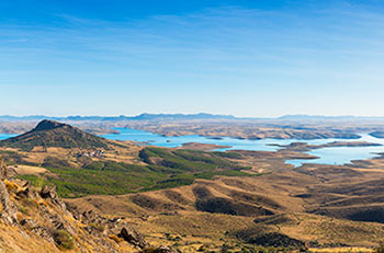 Lac d'Orellana La Vieja dans la province de Badajoz, Estrémadure