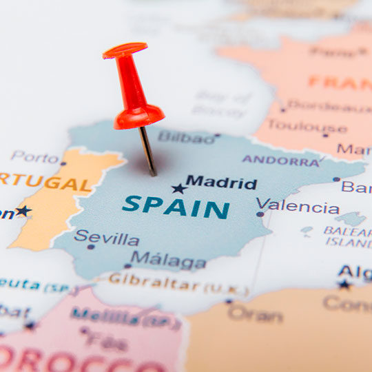 Mappa della Spagna