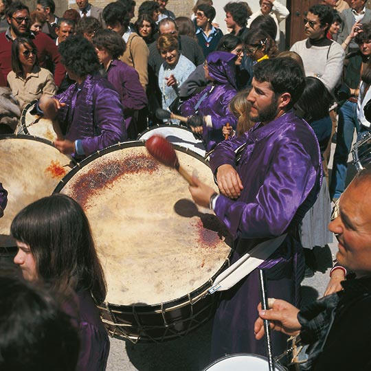 Tamborada in Calanda during Easter Week