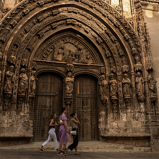 Facciata della chiesa di Santa María, a Requena