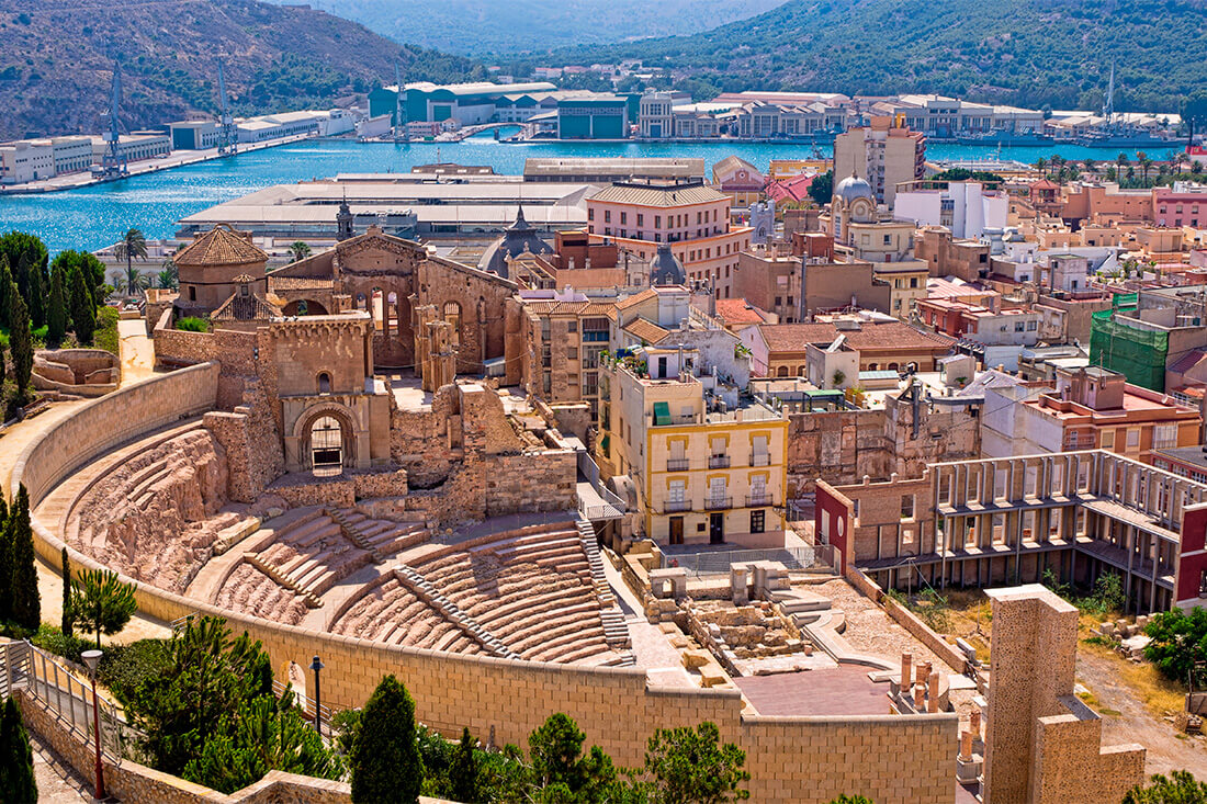 Luftaufnahme von Cartagena, Murcia