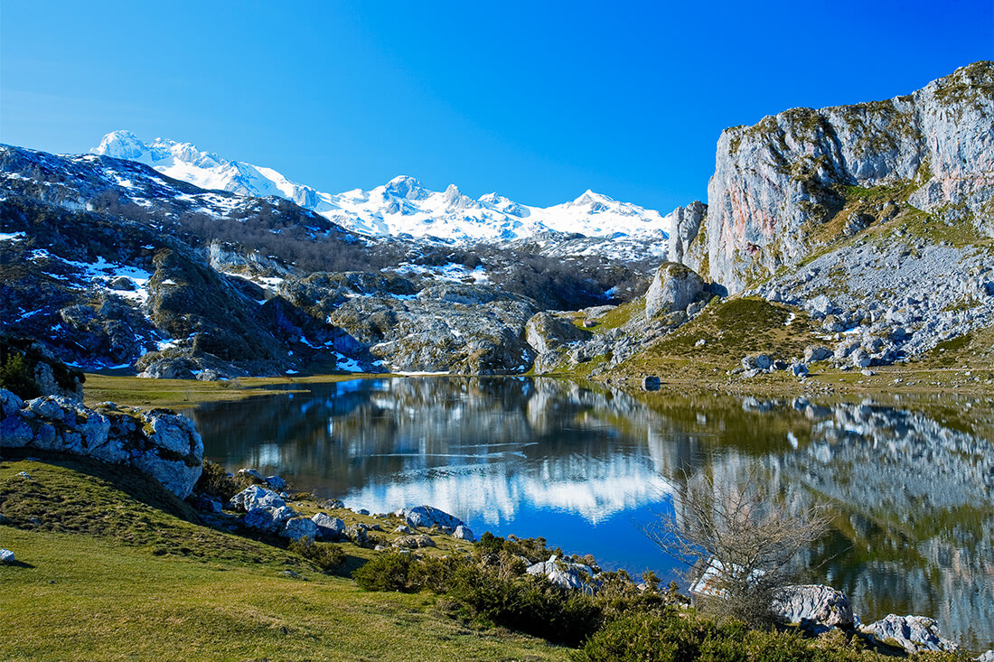Jezioro Ercina Picos de Europa Jezioro Ercina Picos de Europa