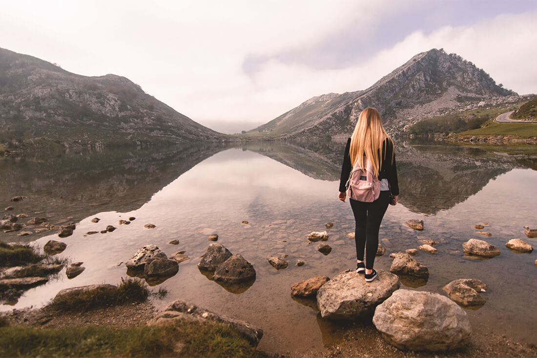 Jezioro Enol w Covadonga Jezioro Enol w Covadonga