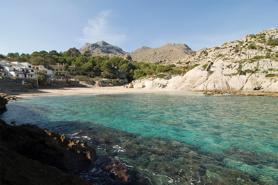 Cala Sant Vicent en Pollença, Mallorca Cala Sant Vicent en Pollença, Mallorca