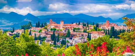 Vista del barrio del Albaicín de Granada, Andalucía Vista del barrio del Albaicín de Granada, Andalucía