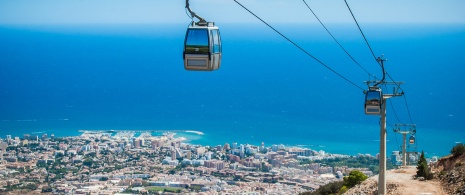 Benalmádena cable car from the top of Calamorro. Malaga Benalmádena cable car from the top of Calamorro. Malaga