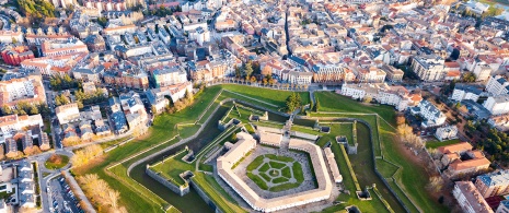 Luftaufnahme der Stadt Jaca, Aragonien Luftaufnahme der Stadt Jaca, Aragonien