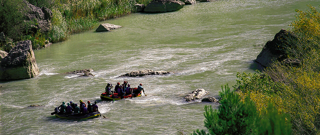 Rafting auf dem Gállego, Aragonien Rafting auf dem Gállego, Aragonien