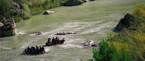Rafting auf dem Gállego, Aragonien Rafting auf dem Gállego, Aragonien