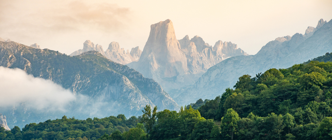 View of the Naranjo de Bulnes in the Picos de Europa National Park, Asturias View of the Naranjo de Bulnes in the Picos de Europa National Park, Asturias
