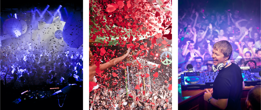 Abend in der Diskothek Pacha Ibiza Abend in der Diskothek Pacha Ibiza