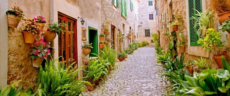 Street in Valldemosa. Mallorca Street in Valldemosa. Mallorca