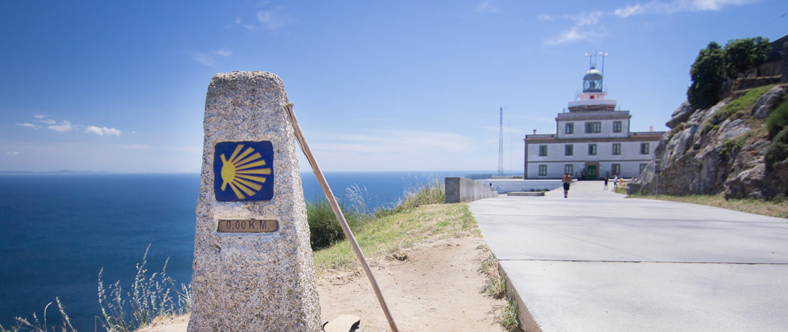 Sinal do Caminho de Santiago em Fisterra
