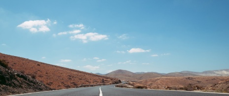 フエルテベントゥーラ島の道路 フエルテベントゥーラ島の道路