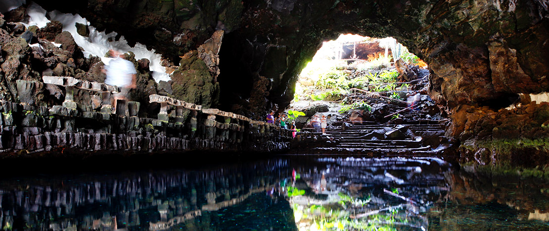 Interior view of Jameos del Agua, Haría, Lanzarote, Canary Islands