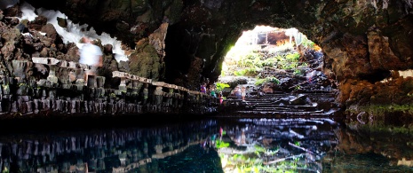Interior view of Jameos del Agua, Haría, Lanzarote, Canary Islands Interior view of Jameos del Agua, Haría, Lanzarote, Canary Islands