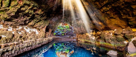 Inside of the cave of Jameos del Agua in Lanzarote Inside of the cave of Jameos del Agua in Lanzarote