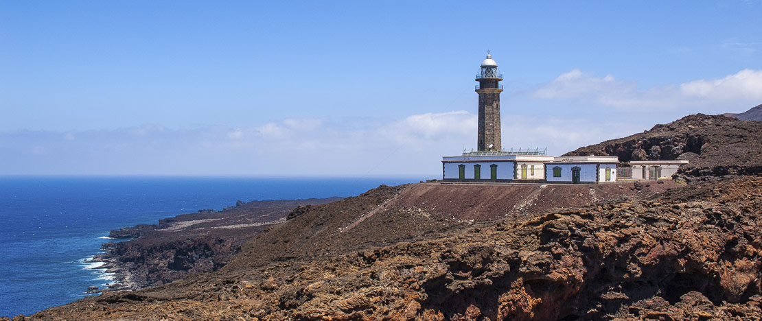 Landscape on the island of El Hierro with the Orchilla lighthouse Landscape on the island of El Hierro with the Orchilla lighthouse