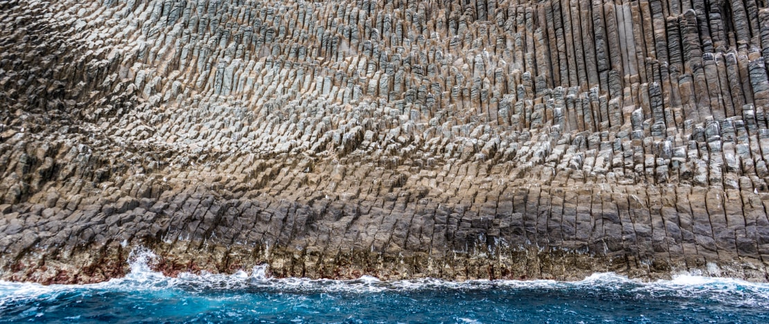 Detail of Los Órganos on the north coast of Vallehermoso in La Gomera, Canary Islands. Detail of Los Órganos on the north coast of Vallehermoso in La Gomera, Canary Islands.