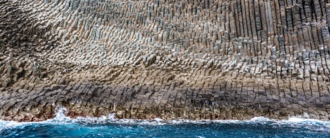 Detail of Los Órganos on the north coast of Vallehermoso in La Gomera, Canary Islands. Detail of Los Órganos on the north coast of Vallehermoso in La Gomera, Canary Islands.