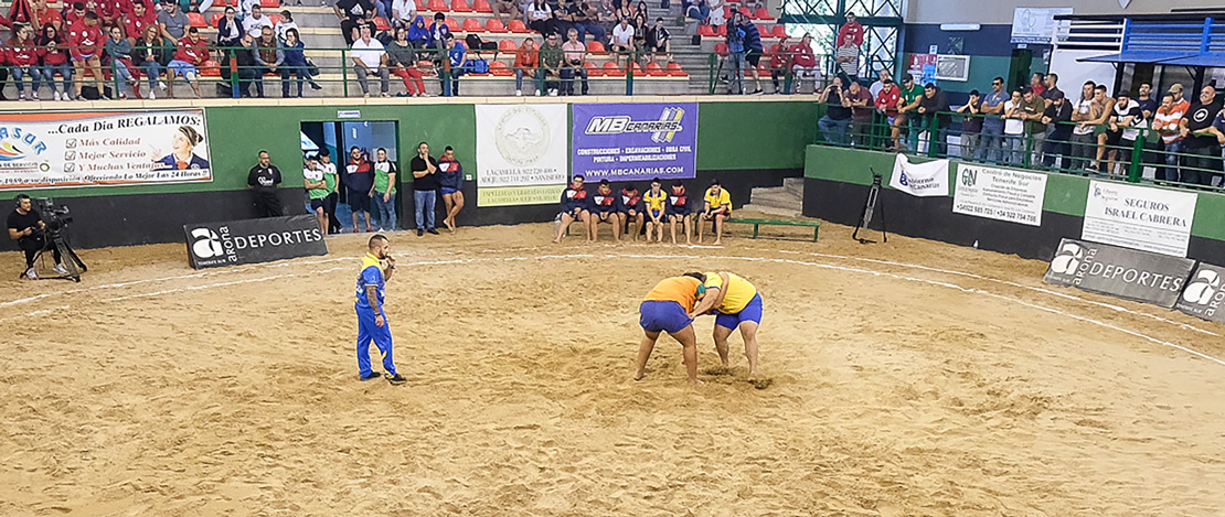 Vista de campeonato de lucha canaria Vista de campeonato de lucha canaria