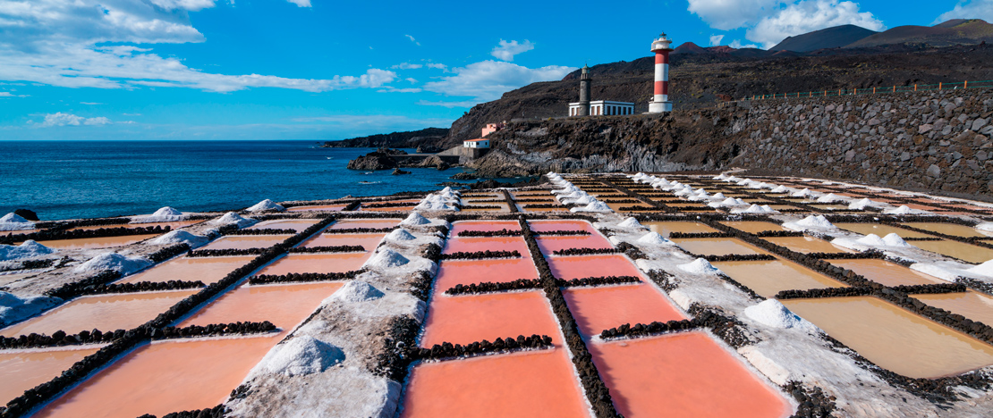 Detail of the Fuencaliente salt pans in La Palma, Canary Islands Detail of the Fuencaliente salt pans in La Palma, Canary Islands