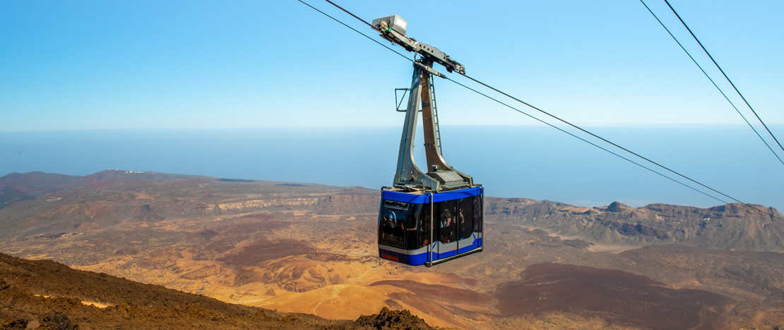 Teide cable car going up to the volcano. Tenerife Teide cable car going up to the volcano. Tenerife