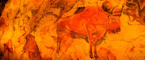 Prehistoric paintings in the Altamira Caves Prehistoric paintings in the Altamira Caves