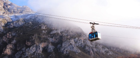 Seilbahn von Fuente Dé in Picos de Europa, Kantabrien Seilbahn von Fuente Dé in Picos de Europa, Kantabrien