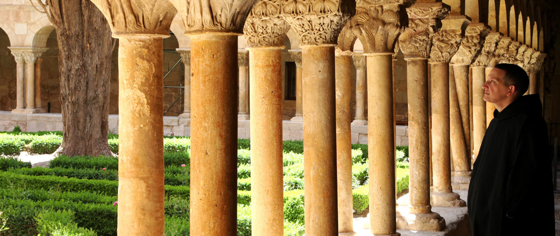 Cloister in the Monastery of Santo Domingo de Silos (Burgos, Castilla y Leon). Cloister in the Monastery of Santo Domingo de Silos (Burgos, Castilla y Leon).