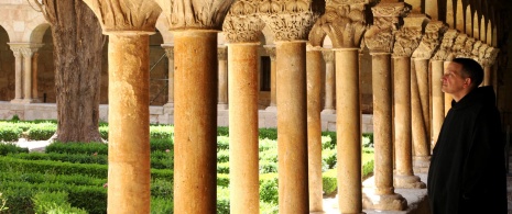 Cloister in the Monastery of Santo Domingo de Silos (Burgos, Castilla y Leon). Cloister in the Monastery of Santo Domingo de Silos (Burgos, Castilla y Leon).