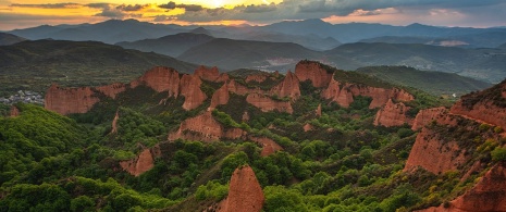 View of Las Médulas in El Bierzo, León, Castile and Leon View of Las Médulas in El Bierzo, León, Castile and Leon