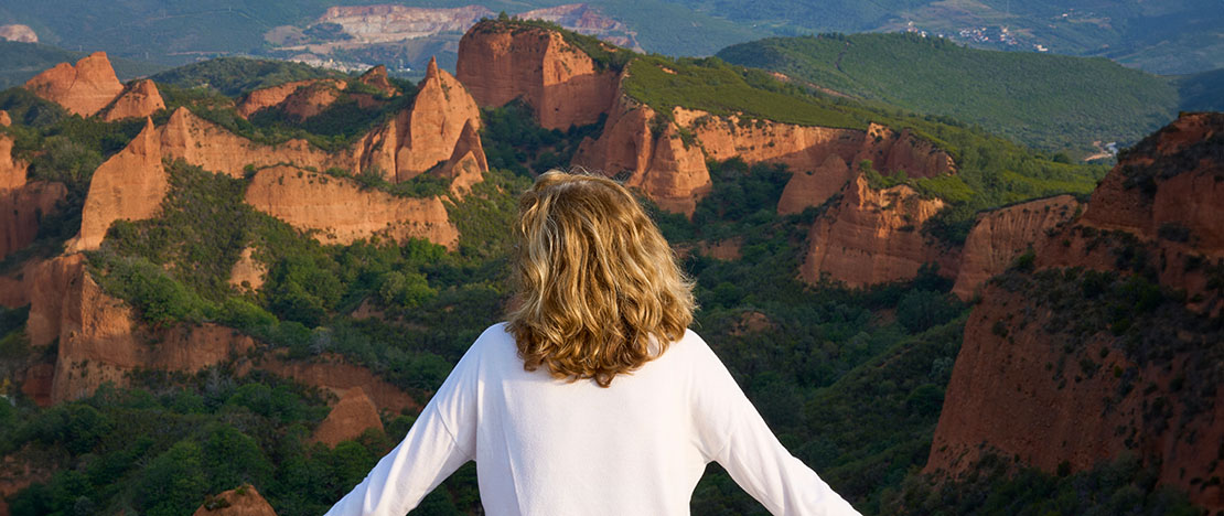 Turista en las Médulas, León Turista en las Médulas, León
