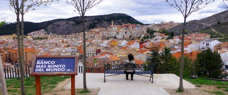 Banco en el Museo Paleontológico de Cuenca, Castilla-La Mancha Banco en el Museo Paleontológico de Cuenca, Castilla-La Mancha