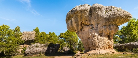 Vista de la Ciudad Encantada en Cuenca, Castilla-La Mancha Vista de la Ciudad Encantada en Cuenca, Castilla-La Mancha