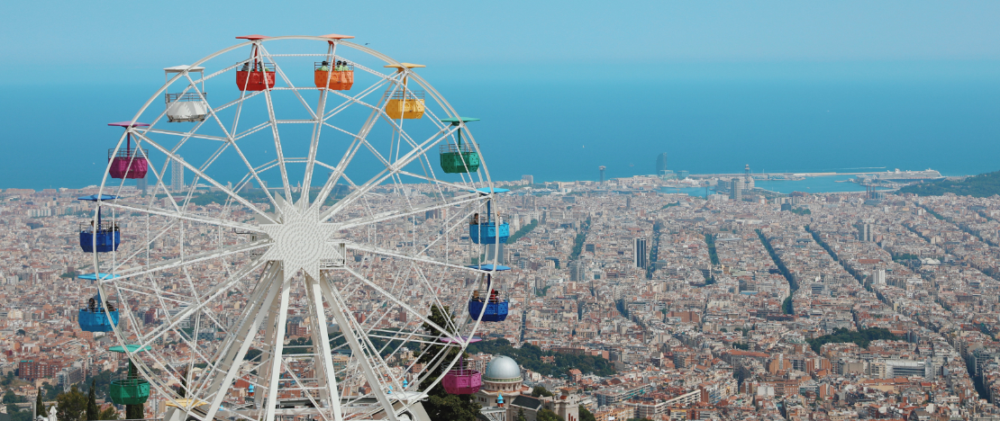Detail of the Tibidabo Amusement Park in Barcelona, Catalonia