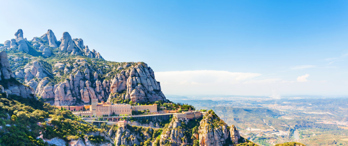 View of the Mountain of Montserrat in Barcelona, Catalonia View of the Mountain of Montserrat in Barcelona, Catalonia
