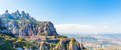 View of the Mountain of Montserrat in Barcelona, Catalonia View of the Mountain of Montserrat in Barcelona, Catalonia