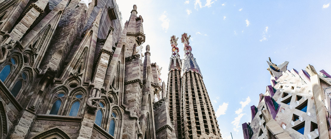 Detail of the towers of La Sagrada Familia Detail of the towers of La Sagrada Familia