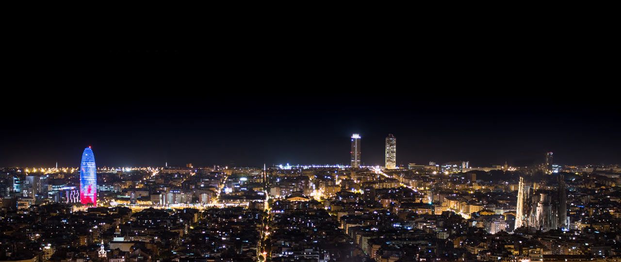Views of Barcelona with the Glòries Tower (formerly the Agbar Tower), by Jean Nouvel
